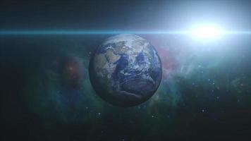 die Entfernung und Rotation der Globusansicht aus dem Weltraum video