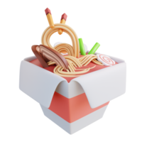 3D illustration of instant noodle png