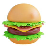 hamburguesa con queso ilustración 3d