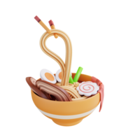 soupe de ramen illustration 3d png