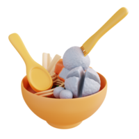 3d illustrazione polpetta cibo png