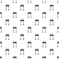 Arch with roof pattern, simple style vector