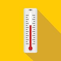 Thermometer with degrees icon, simple style