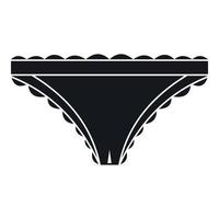 Panties with frill icon, simple style vector