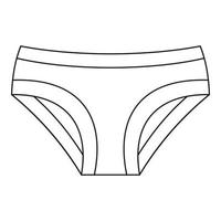 Female underwear icon, outline style vector