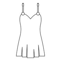 Nightie icon, outline style vector