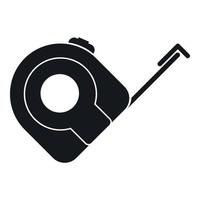 Roulette construction tool icon, simple style vector