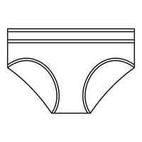 Female hipster panties icon, outline style vector