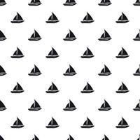 Sailing yacht pattern, simple style vector