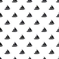 Sailing yacht pattern, simple style vector