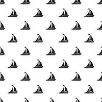 Sailing ship pattern, simple style vector