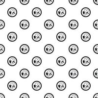 Steak in plate pattern, simple style vector