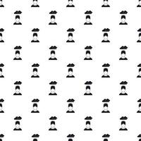 Male avatar and clouds over head pattern vector