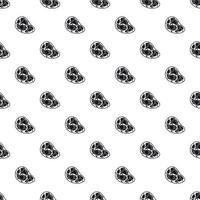 Grilled steak pattern, simple style vector
