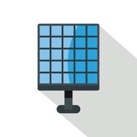 icono de panel solar eléctrico, estilo plano vector