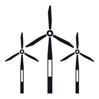 Wind generator turbines icon, simple style vector