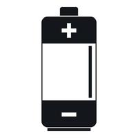 Alkaline battery icon, simple style vector