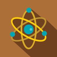 Atom icon, flat style vector