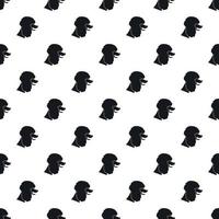 Poodle dog pattern, simple style vector