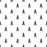 Little rocket pattern, simple style vector