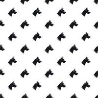 Dog head pattern, simple style vector