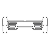 Hover board gyro pod icon, outline style vector