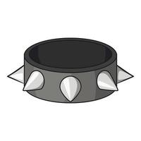 Bracelet with metal spikes icon, cartoon style vector