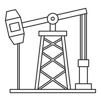 Oil pump icon, outline style vector