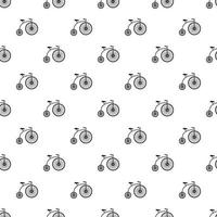 Retro bike pattern, simple style vector