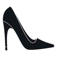 High heel shoe icon, simple style vector