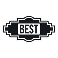 Best label icon, simple style vector