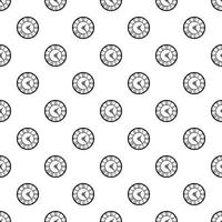 Round clock with roman numerals pattern vector