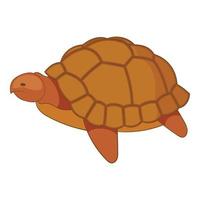 icono de tortuga, estilo de dibujos animados vector