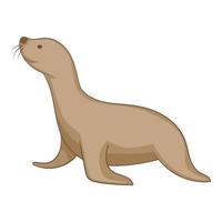 Seal animal icon, cartoon style vector