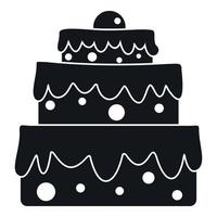 Big cake icon, simple style vector