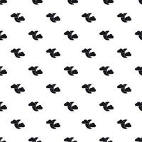 Crescent moon and clouds pattern, simple style vector