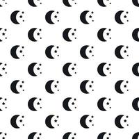 Crescent and star pattern, simple style vector