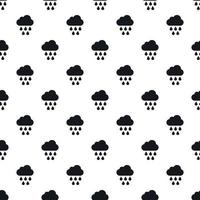 Clouds and rain pattern, simple style vector