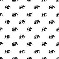 Elephant pattern, simple style vector