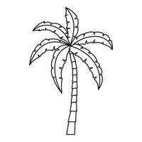 Palm icon, outline style vector