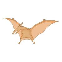 Pterosaurs icon, cartoon style vector