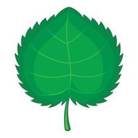 Alder leaf icon, cartoon style vector