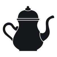 Traditional Turkish teapot icon, simple style vector