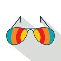 icono de gafas de sol, estilo plano vector