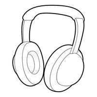 Headphones icon, isometric 3d style vector