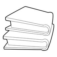 Two books icon, isometric 3d style vector