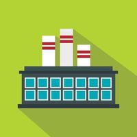 Refinery plant icon, flat style vector