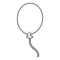 Balloon icon, outline style vector