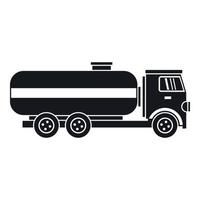 Fuel tanker truck icon, simple style vector