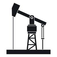 Oil pump icon, simple style vector